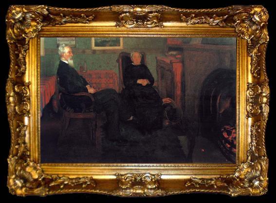 framed  William Stott of Oldham Portrait of My Father and Mother, ta009-2